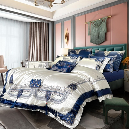 Giorgio Luxury Embroidered Tassel Bedding Set