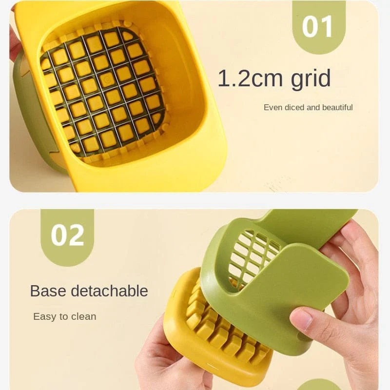 2-in-1 Vegetable Chopper Dicing & Slitting