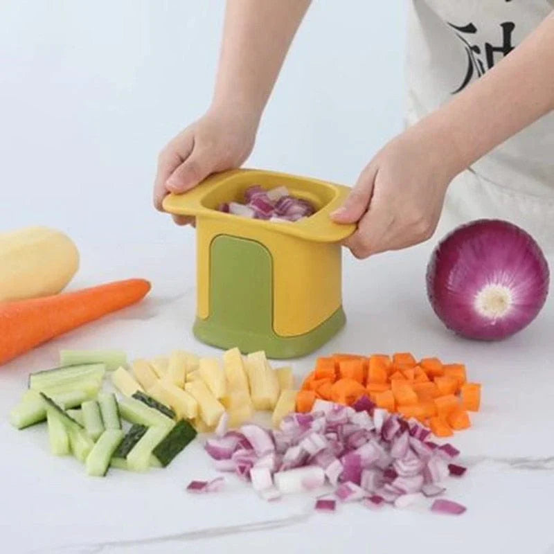 Picadora de verduras 2 en 1 para cortar y cortar en cubitos