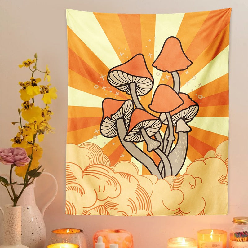 Cloud Mushrooms Tapestry AESTHETIC_Indie AESTHETIC_Mushroom SUB CATEGORY_Tapestries