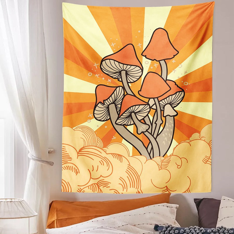 Cloud Mushrooms Tapestry AESTHETIC_Indie AESTHETIC_Mushroom SUB CATEGORY_Tapestries