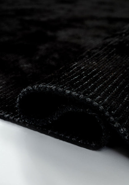 Plain Black Rug