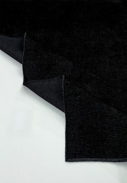 Plain Black Rug