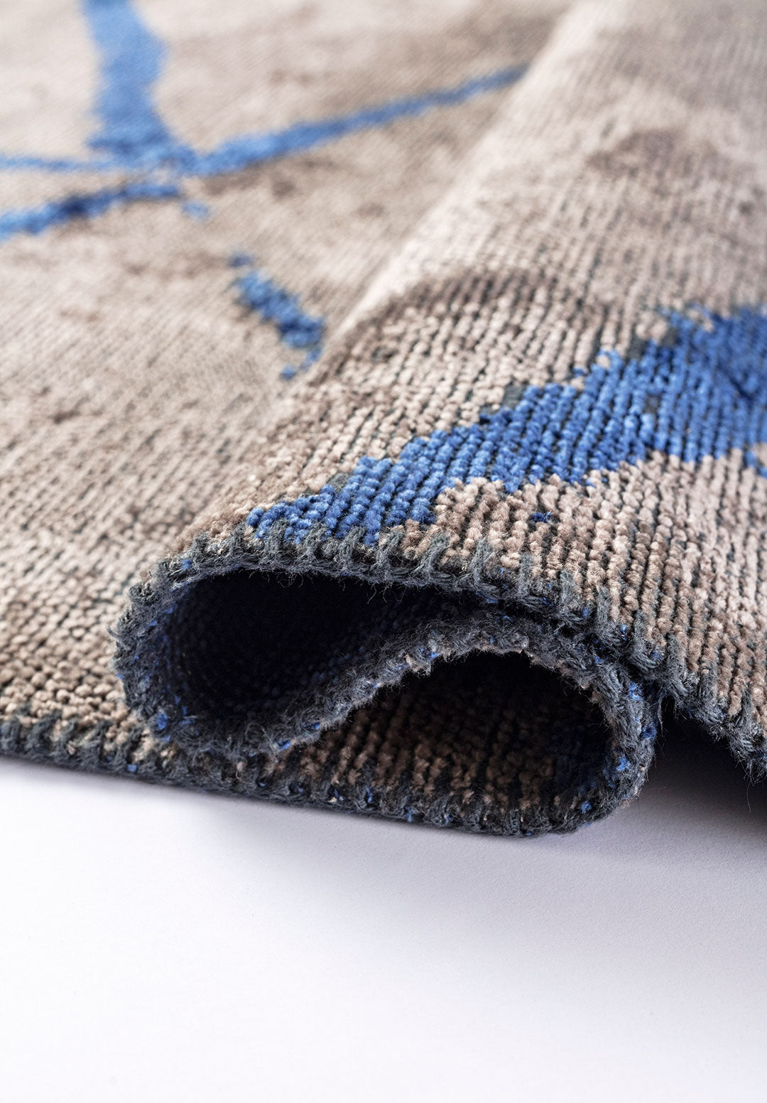 Palermo Navy Blue - Dark Grey Rug