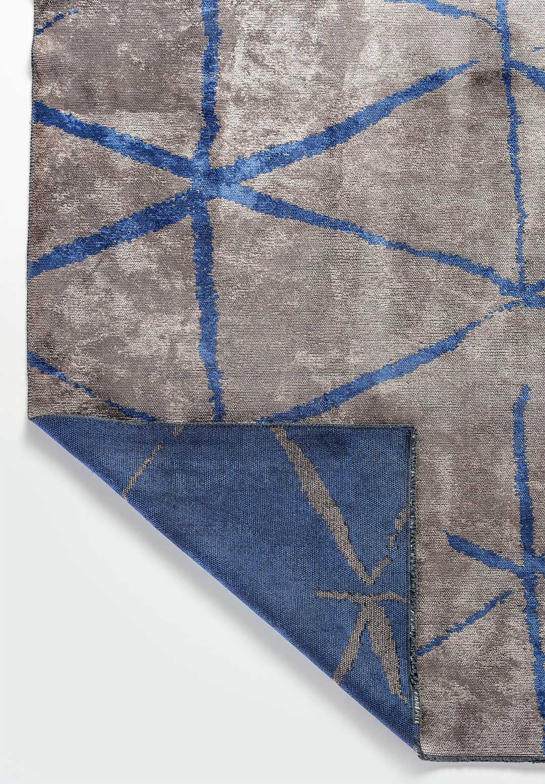 Palermo Navy Blue - Dark Grey Rug
