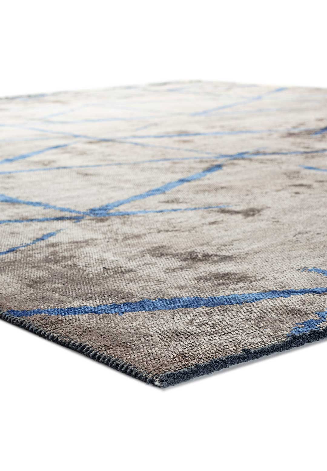 Palermo Navy Blue - Dark Grey Rug