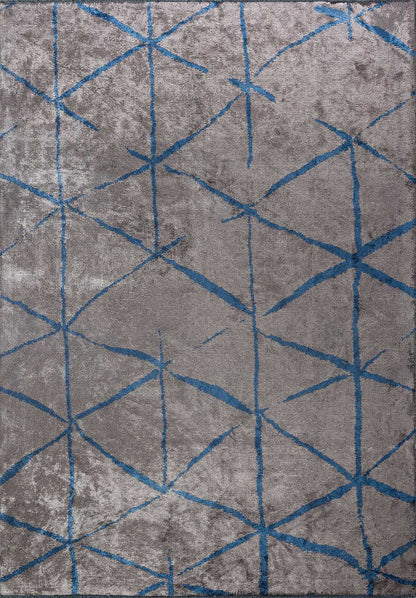Palermo Navy Blue - Dark Grey Rug