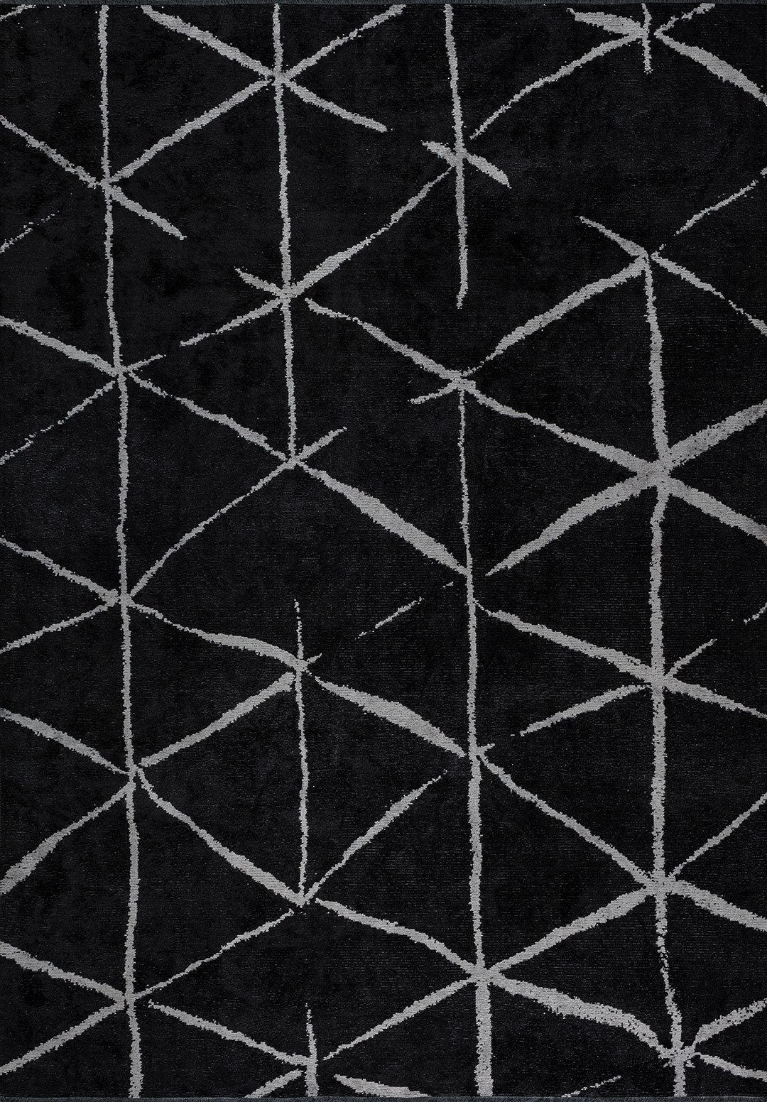 Palermo Light Grey - Black Rug