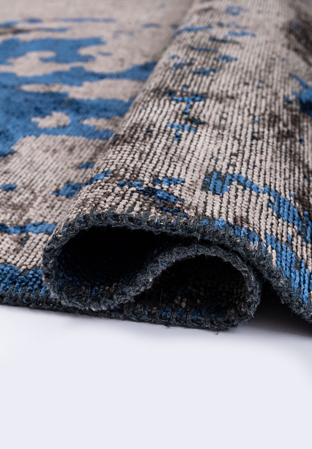 Verona Navy Blue - Dark Grey Rug