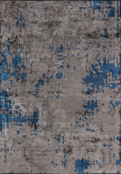 Verona Navy Blue - Dark Grey Rug
