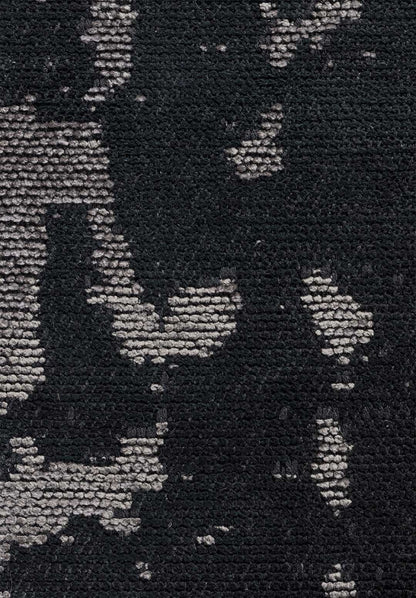 Verona Light Grey - Matte Black Rug