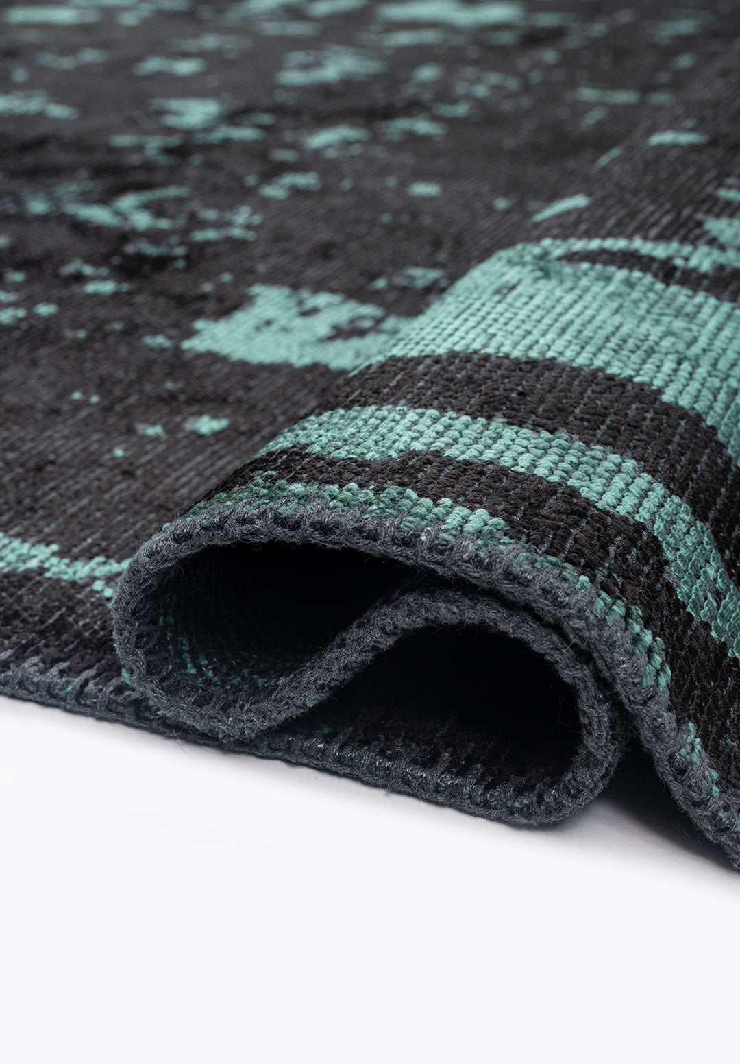 Verona Dark Green - Black Rug