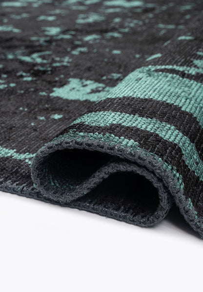 Verona Dark Green - Black Rug