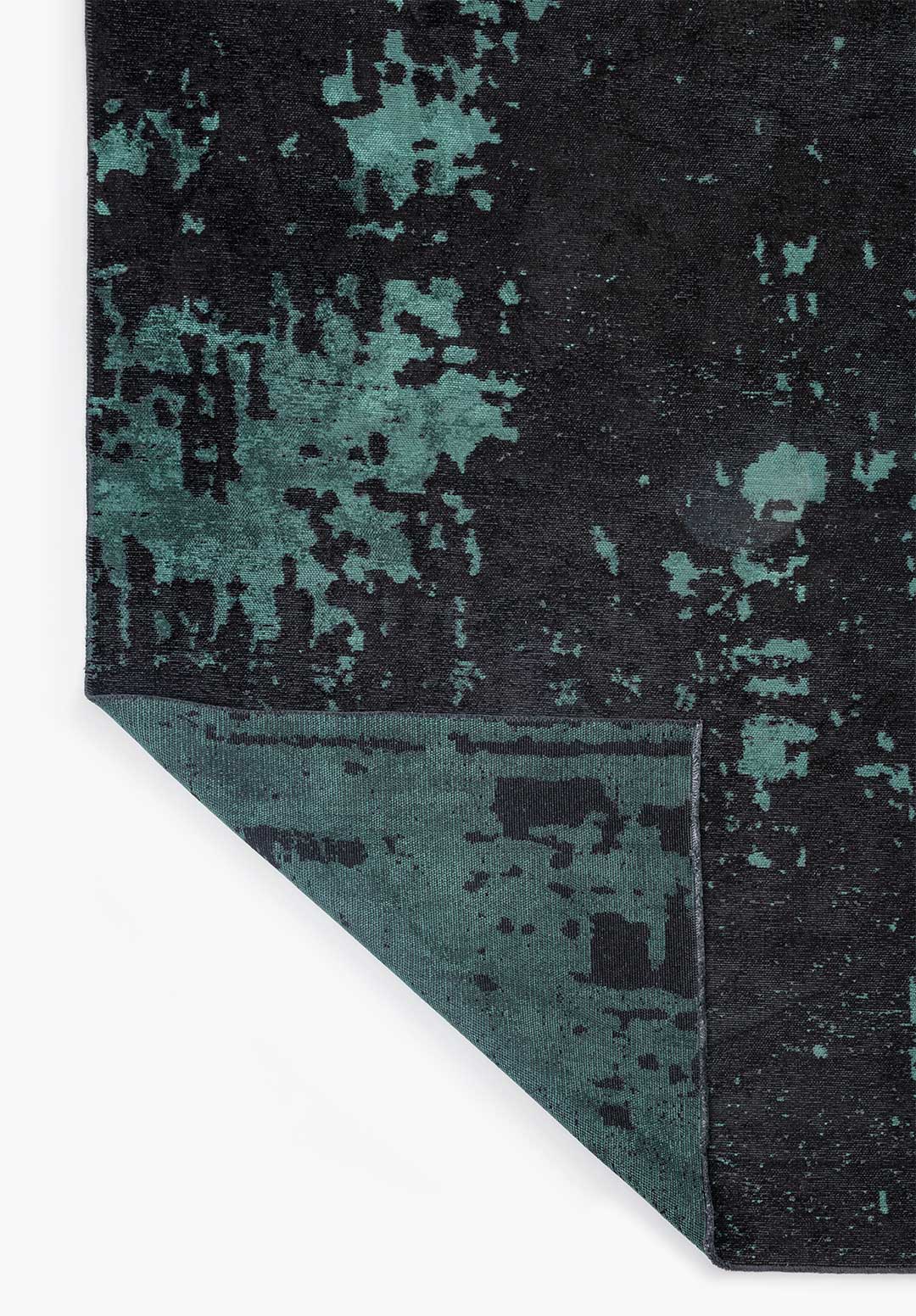 Verona Dark Green - Black Rug