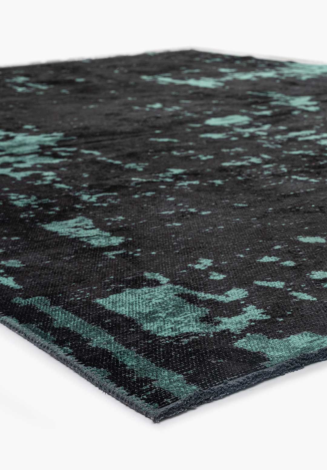 Verona Dark Green - Black Rug