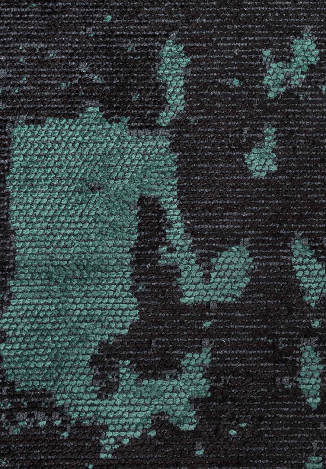 Verona Dark Green - Black Rug