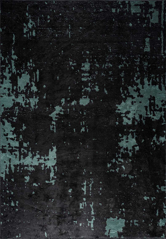 Verona Dark Green - Black Rug