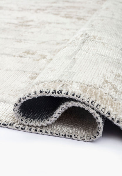 Pisa Light Grey - White Rug