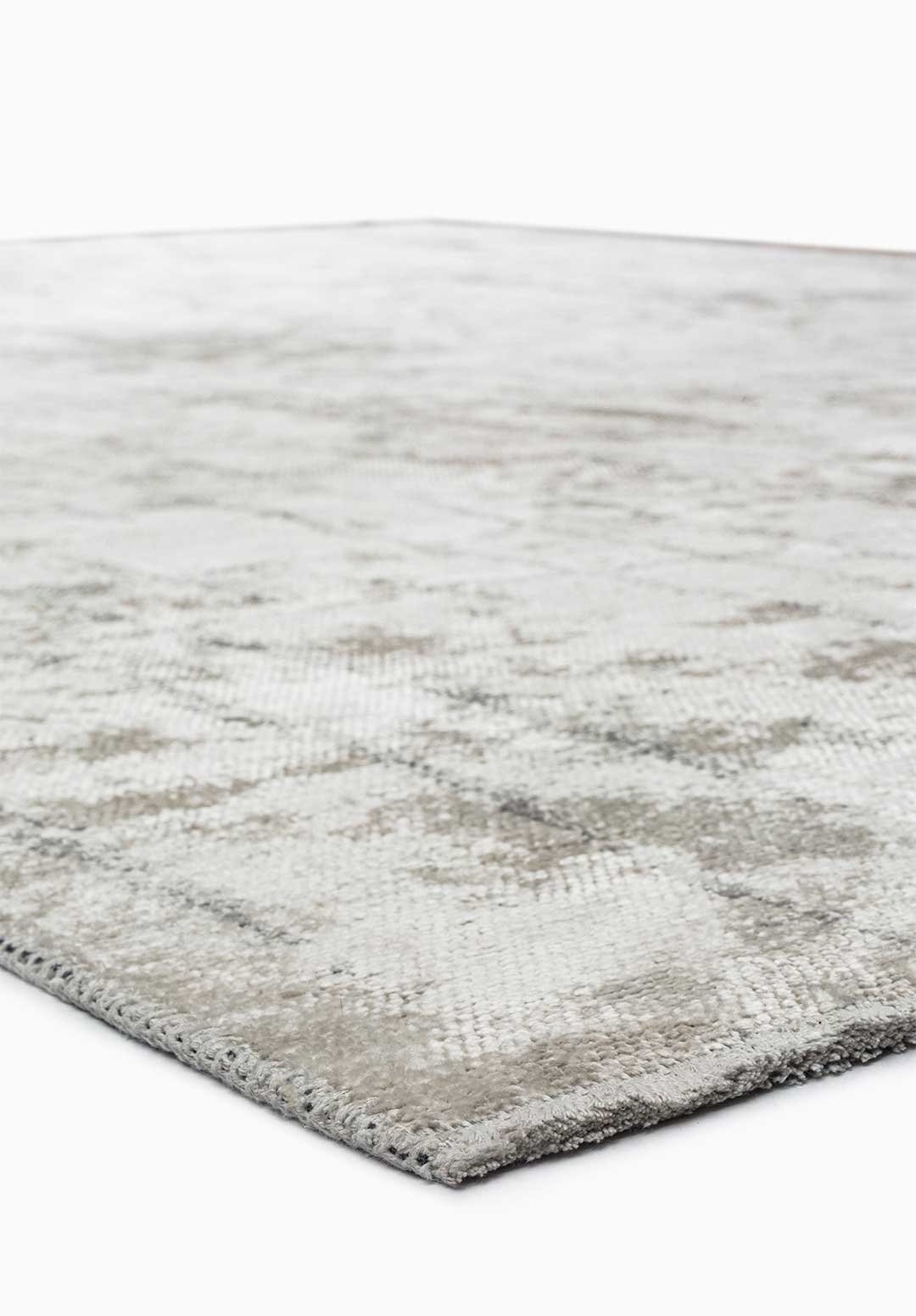 Pisa Light Grey - White Rug