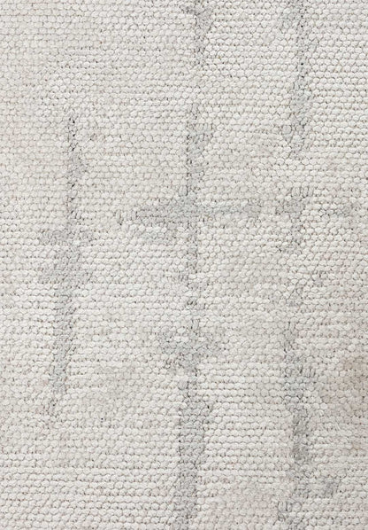 Pisa Light Grey - White Rug
