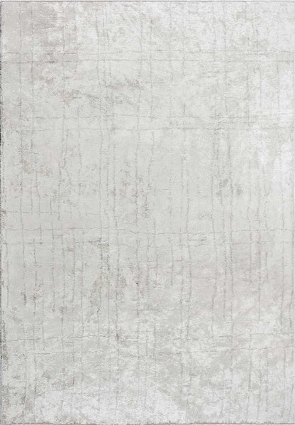 Pisa Light Grey - White Rug