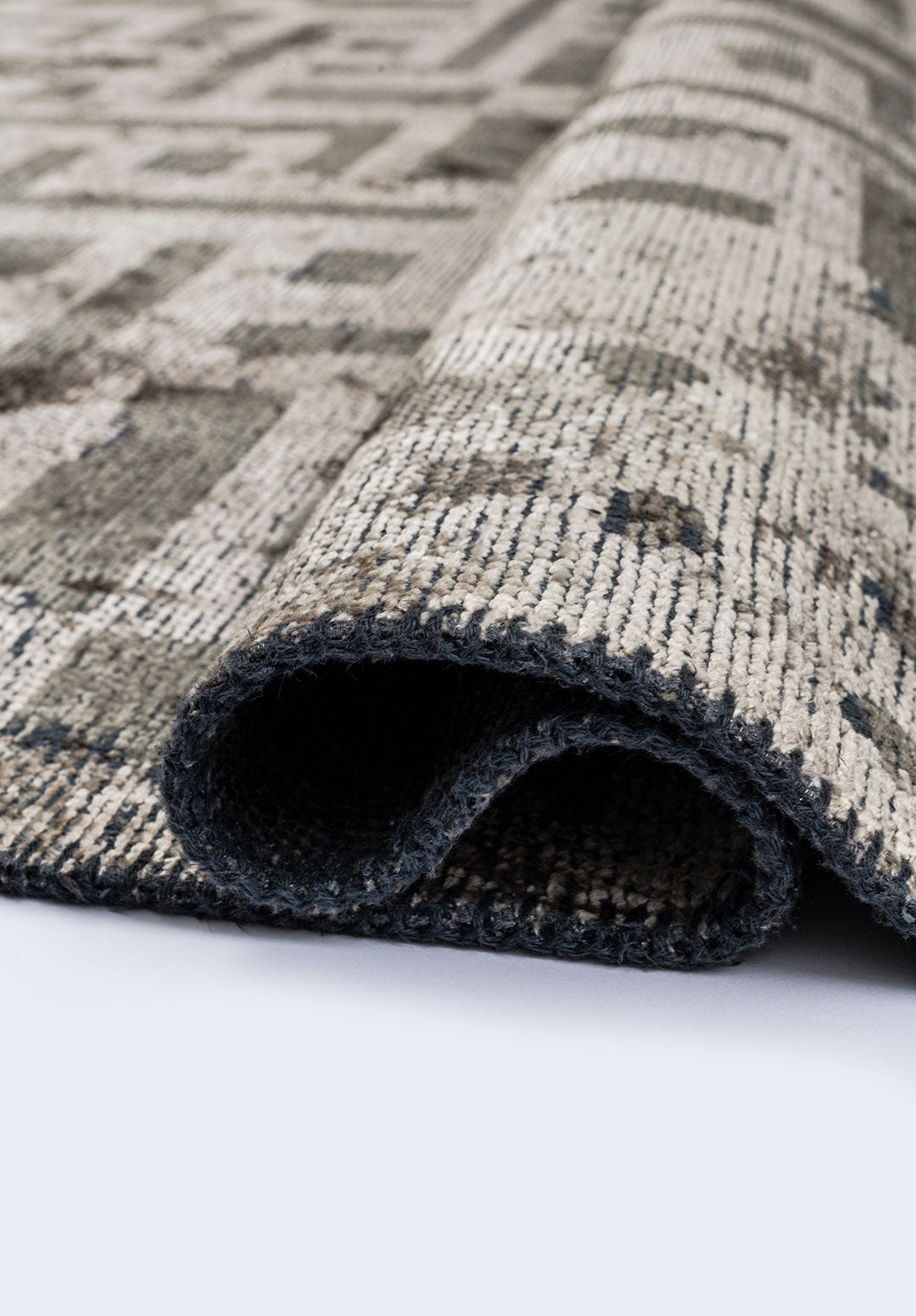 Rome Anthracite - Beige Rug