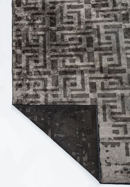 Rome Anthracite - Beige Rug