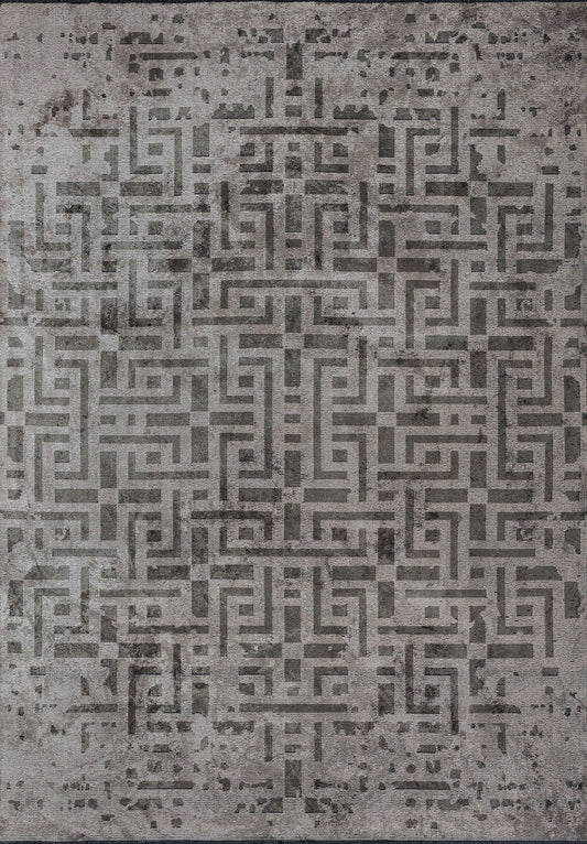 Rome Anthracite - Beige Rug
