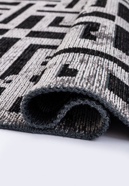 Rome Black - Light Grey Rug
