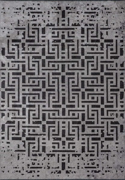 Rome Black - Light Grey Rug