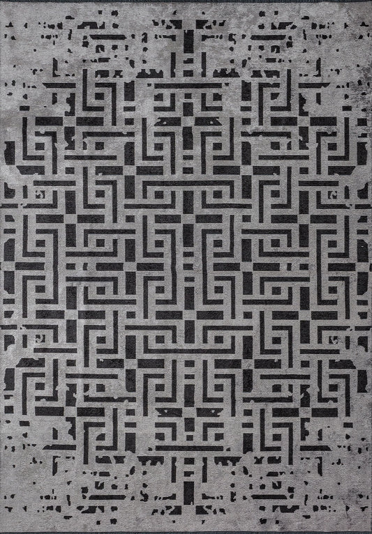 Rome Black - Light Grey Rug