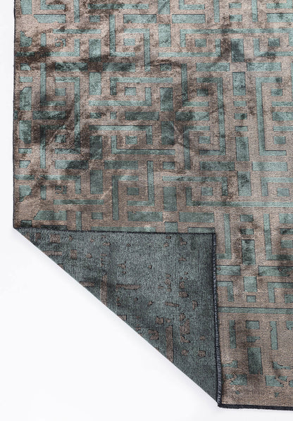 Rome River Green - Beige Rug