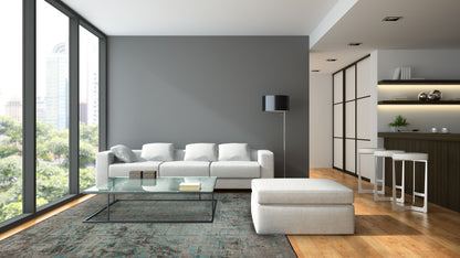 Rome River Green - Beige Rug
