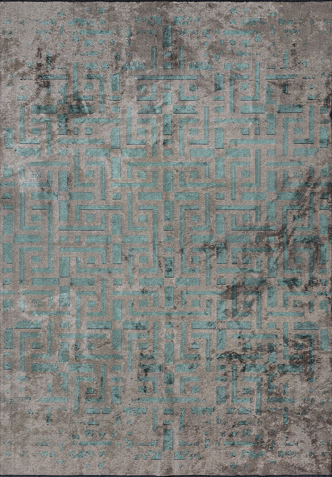 Rome River Green - Beige Rug