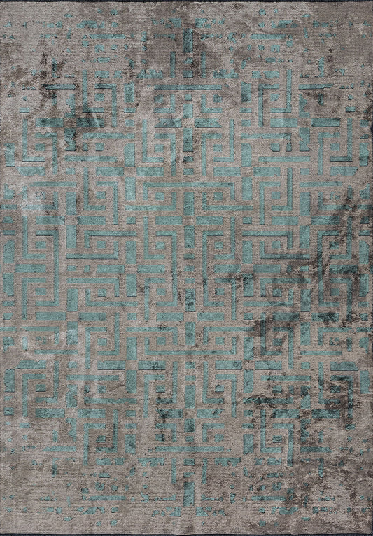 Rome River Green - Beige Rug