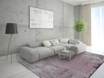 Milan Light Grey - Damson Rug