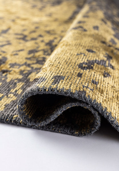 Milan Anthracite - Gold Rug