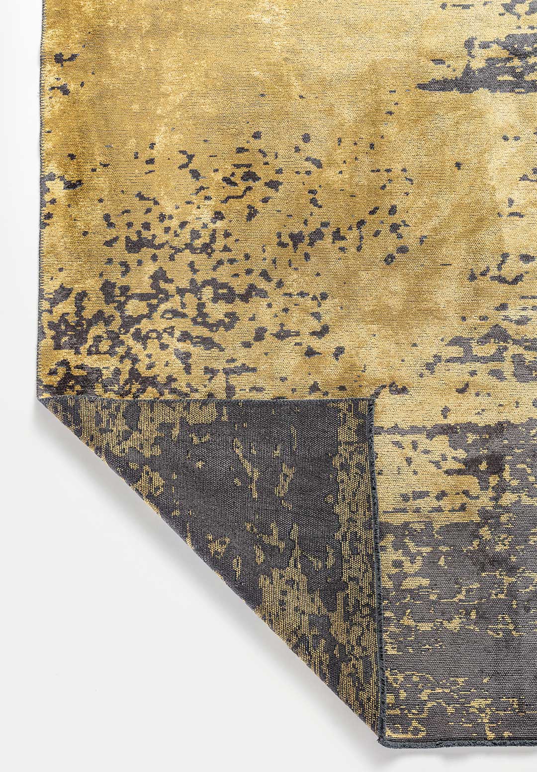 Milan Anthracite - Gold Rug