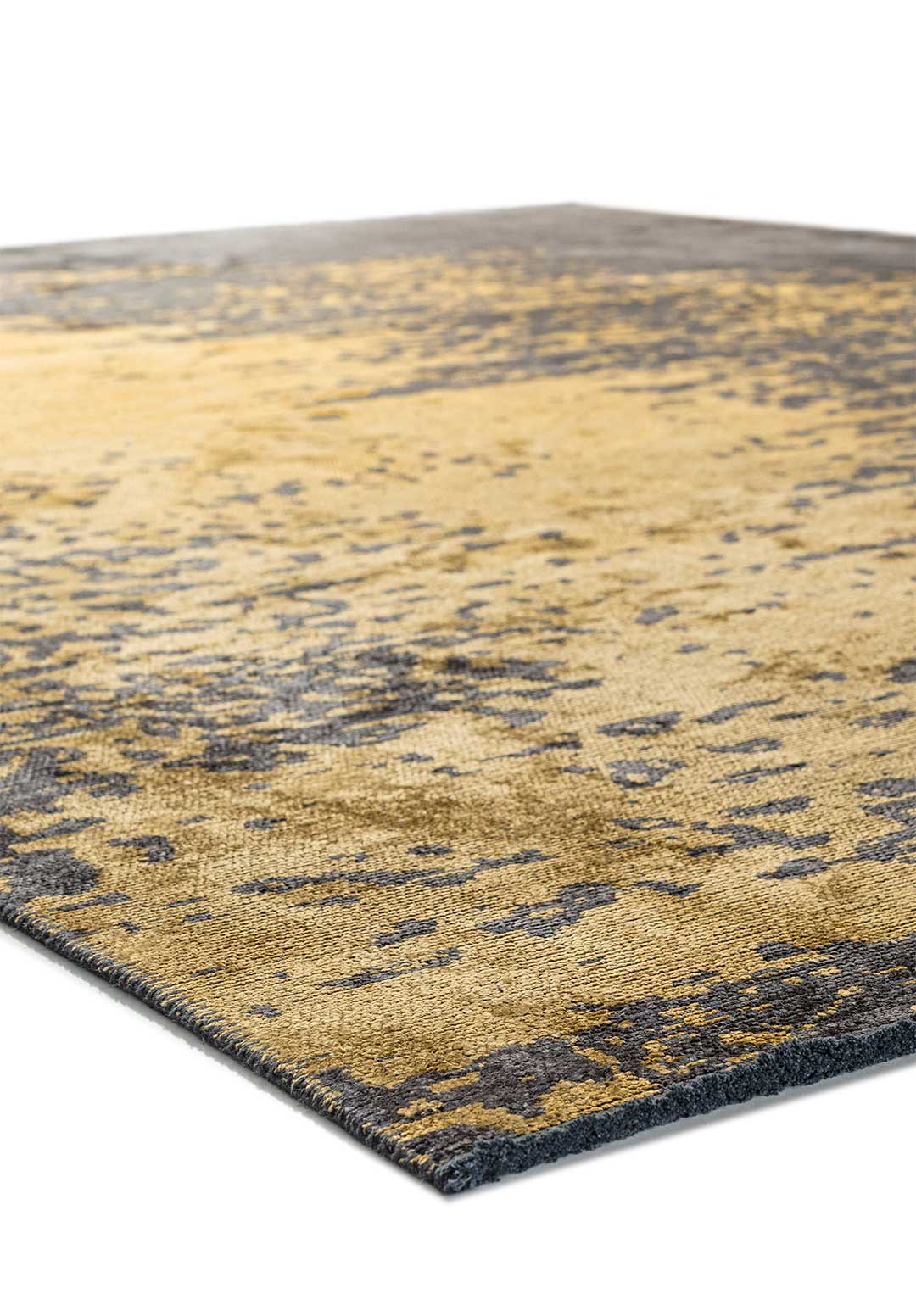 Milan Anthracite - Gold Rug