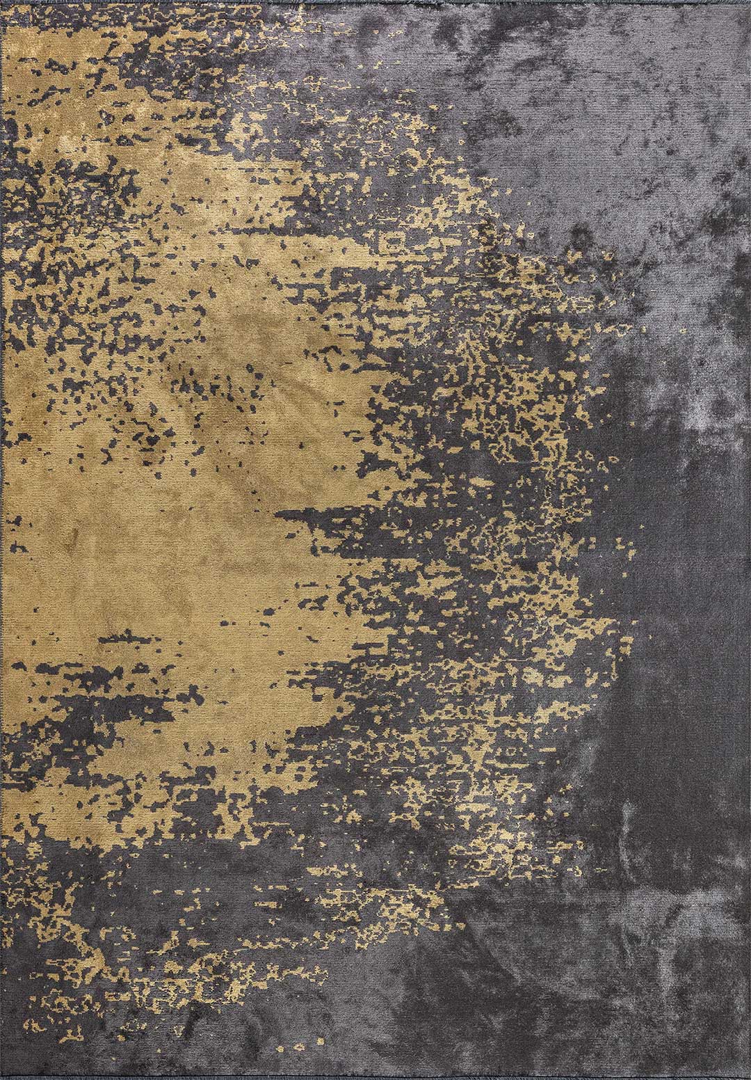 Milan Anthracite - Gold Rug