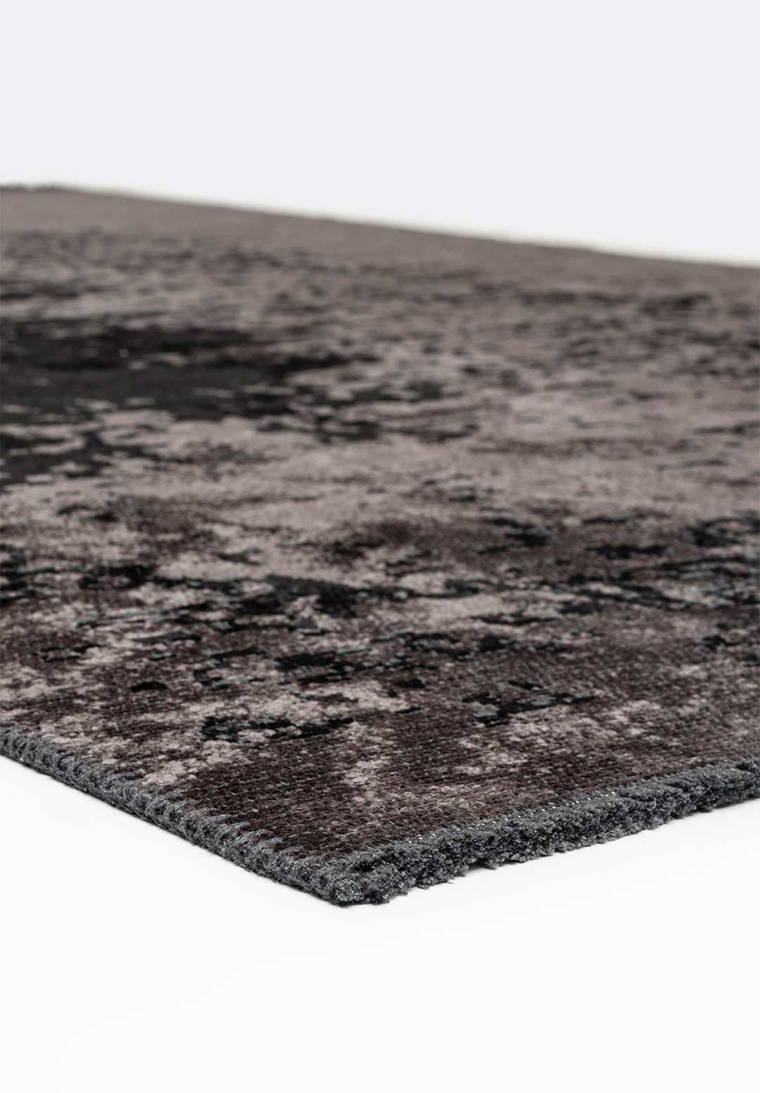 Milan Dark Grey - Black Rug