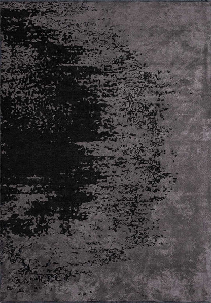 Milan Dark Grey - Black Rug