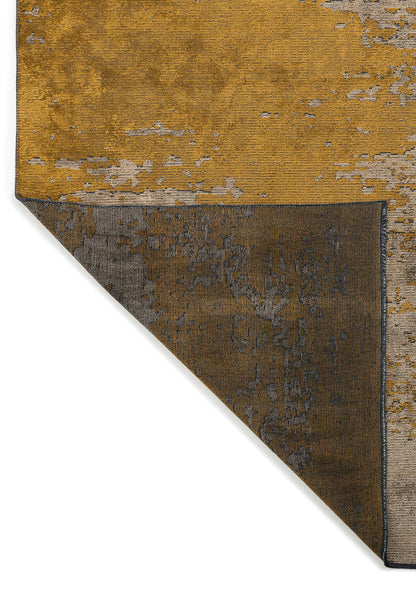 Milan Dark Beige - Mustard Rug