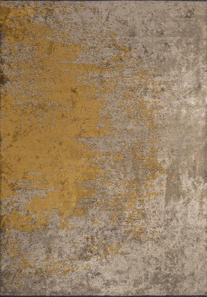 Milan Dark Beige - Mustard Rug