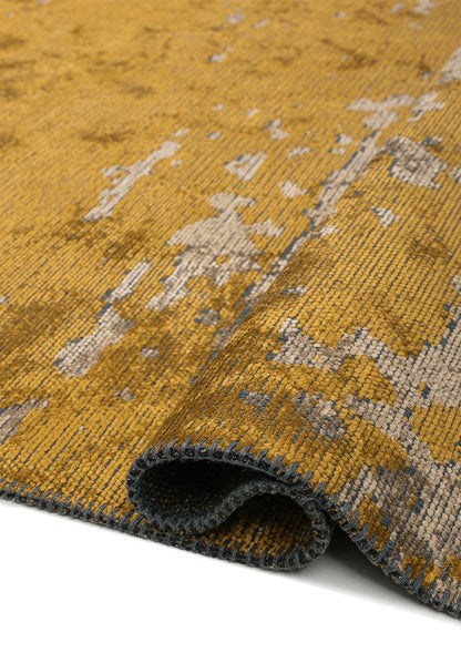 Milan Dark Beige - Mustard Rug