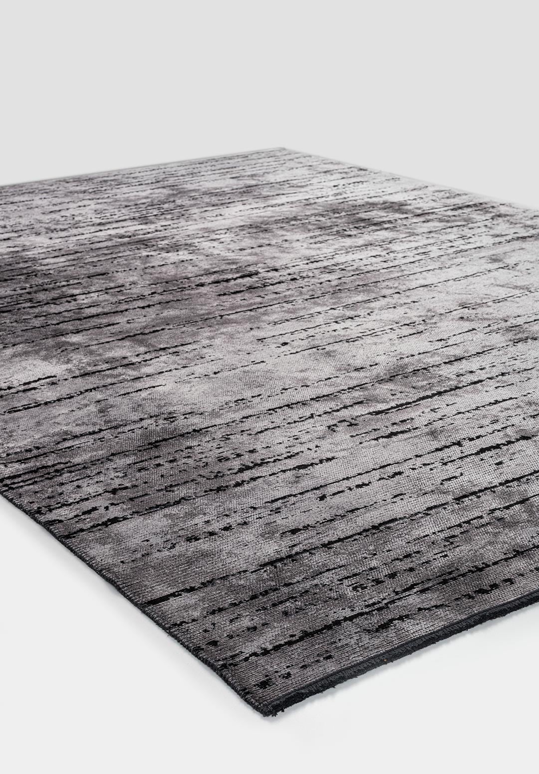 Como Light Grey - Black Rug area carpet area rug carpet Color_Black Color_Grey coral Material_Cotton & Viscose