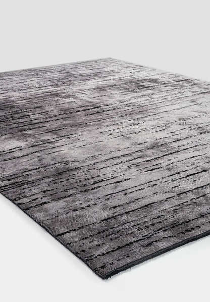Como Light Grey - Black Rug area carpet area rug carpet Color_Black Color_Grey coral Material_Cotton & Viscose