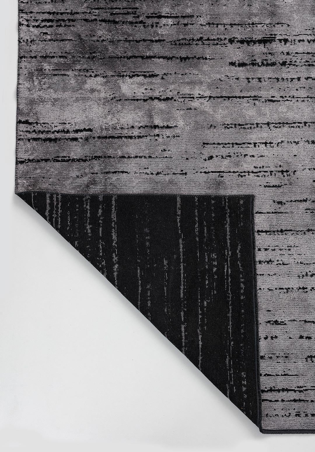Como Light Grey - Black Rug area carpet area rug carpet Color_Black Color_Grey coral Material_Cotton & Viscose