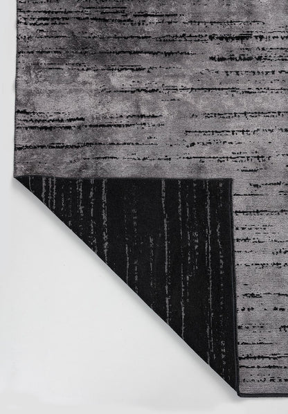 Como Light Grey - Black Rug area carpet area rug carpet Color_Black Color_Grey coral Material_Cotton & Viscose