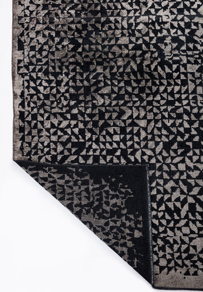 Bologna Matte Black - Beige Rug